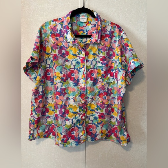 Sleep Sense Other - Sleep Sense | Floral Short Sleeve Button-Up Shirt and shorts | Size XL